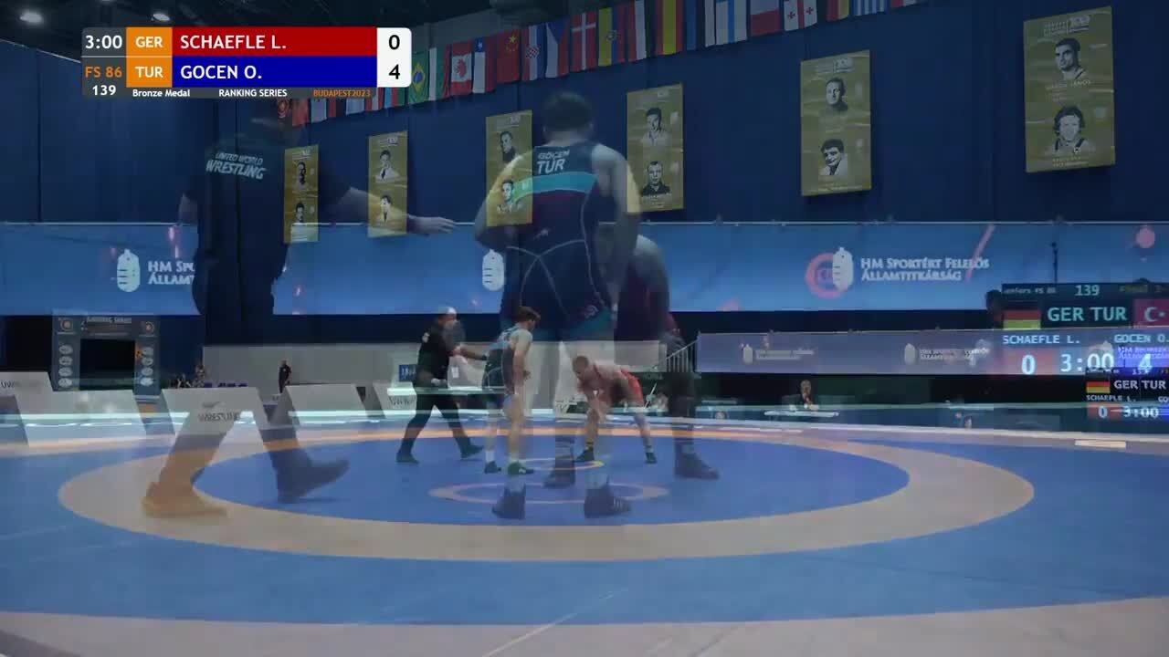Bronze Medal • FS 86Kg • Lars SCHAEFLE (GER) vs. Osman GOCEN (TUR)