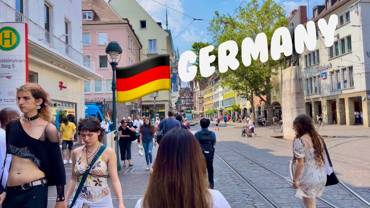 Freiburg im Breisgau in Germany / 4K HDR walking tour 🇩🇪