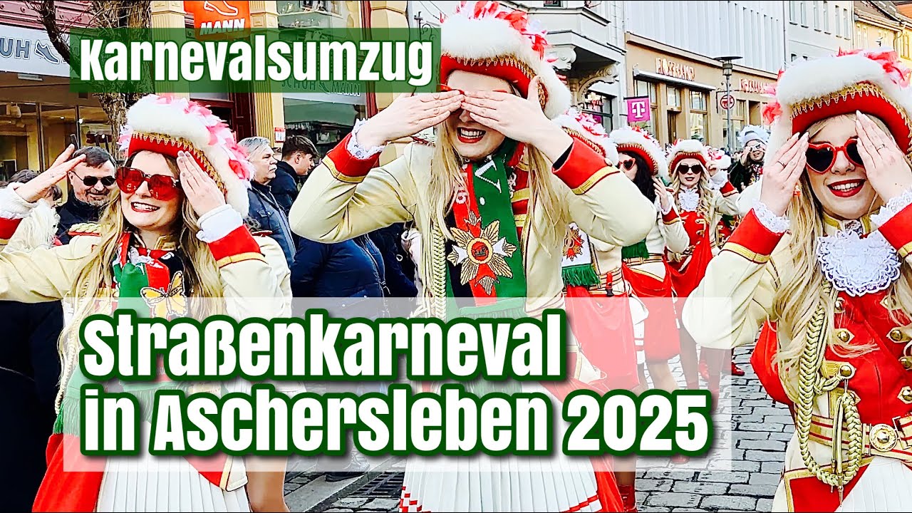 Karnevalsumzug 2025 Aschersleben | Närrisches Treiben mit ACC Union