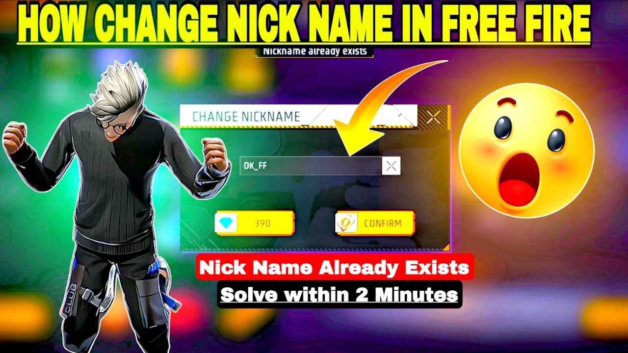 How to Solve Nickname Already Exists Problem in free fire in telugu | Nickname Already Exists FF