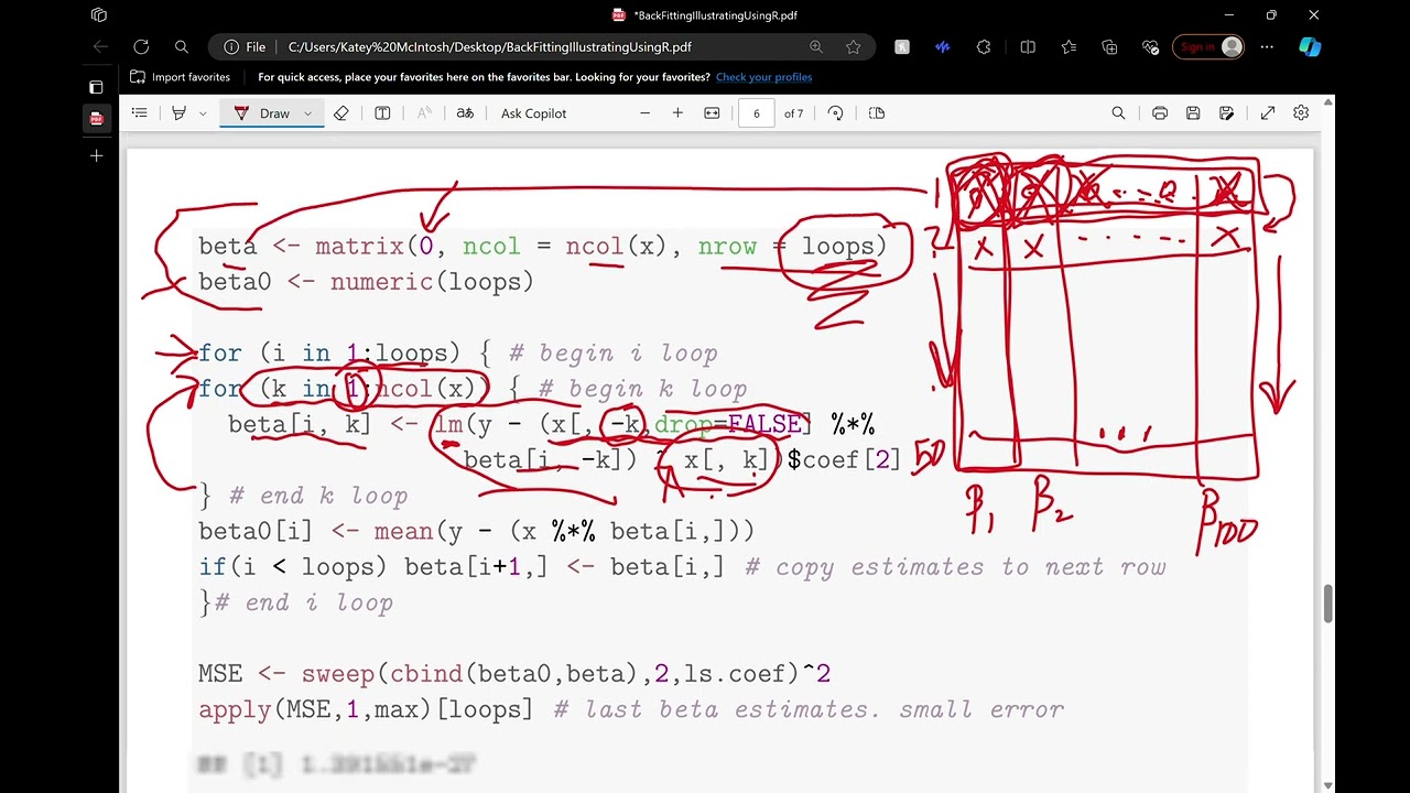 [ISLRHW07.12] Parameter Estimation with Backfitting (part 2/2): R illustration with 100 predictors