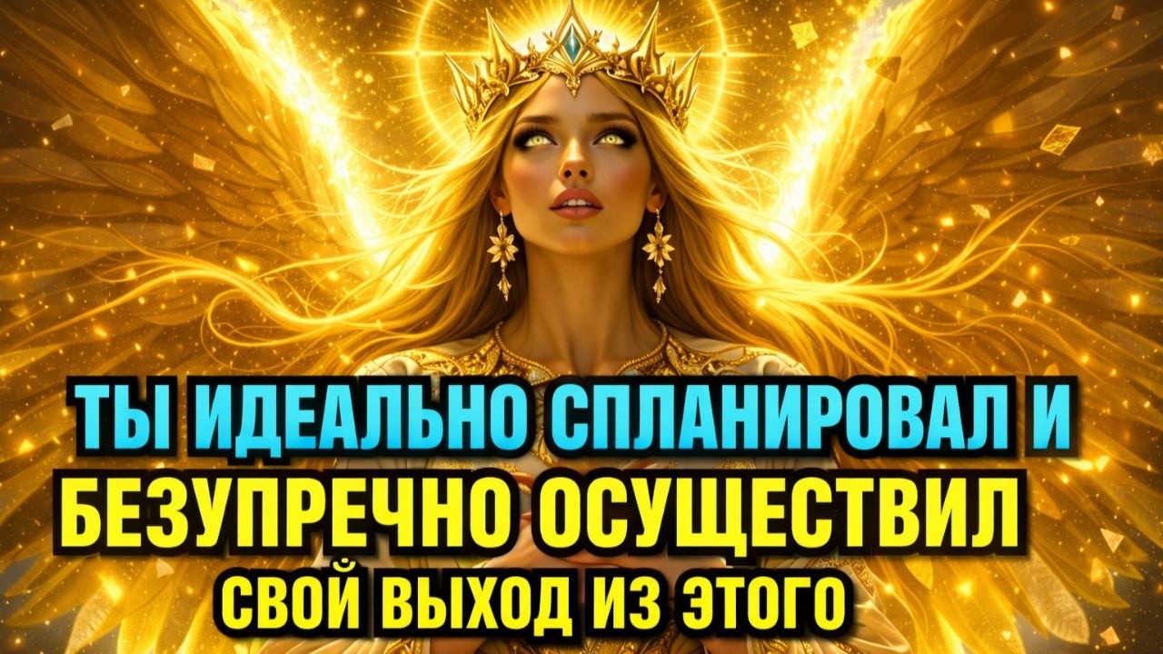 Избранный, ты идеально спланировал и безупречно осуществил свой выход от них