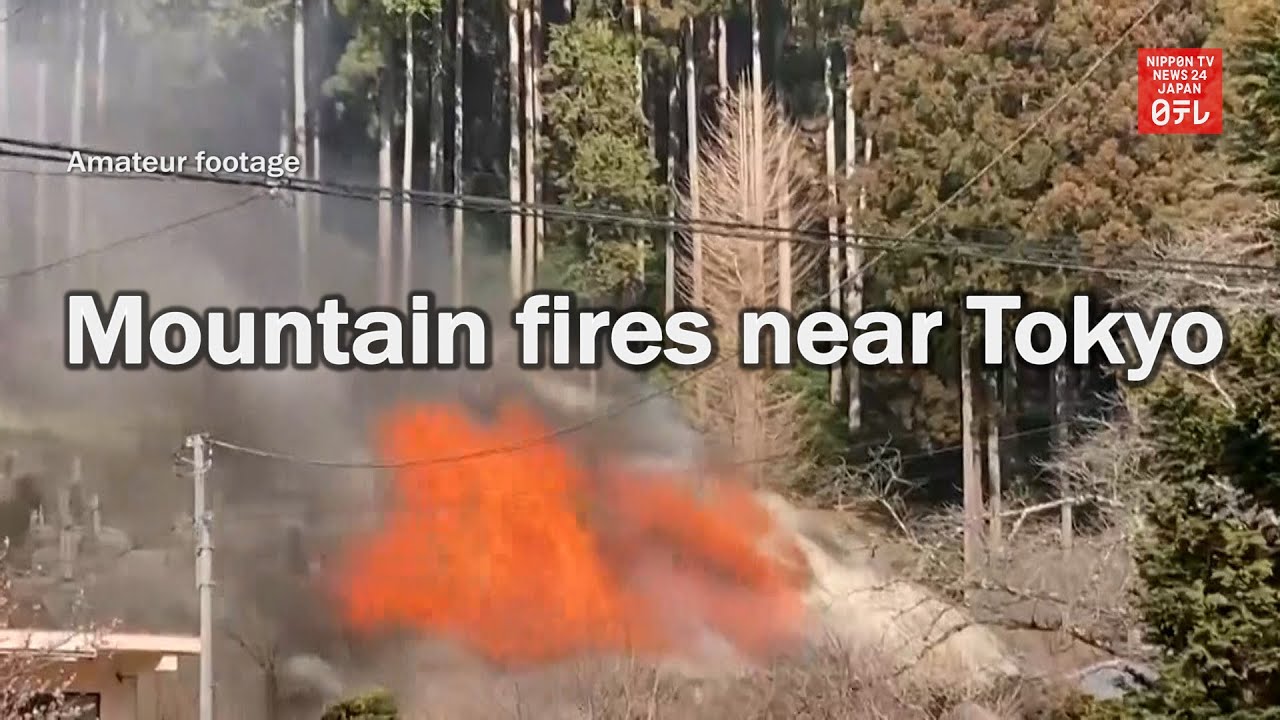 Mountain fires break out near Tokyo
