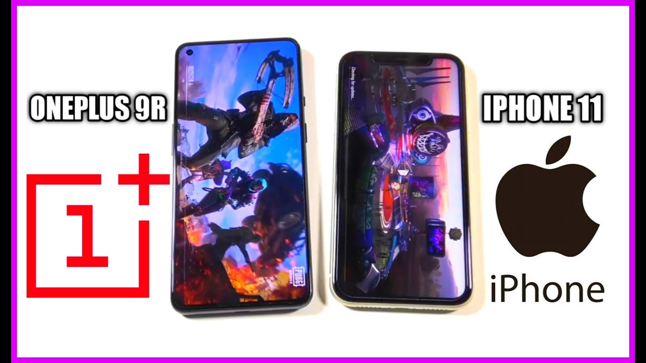 OnePlus 9R vs iPhone 11 Pubg Test🔥, OnePlus 9r vs iPhone 11 Pubg Speed test,