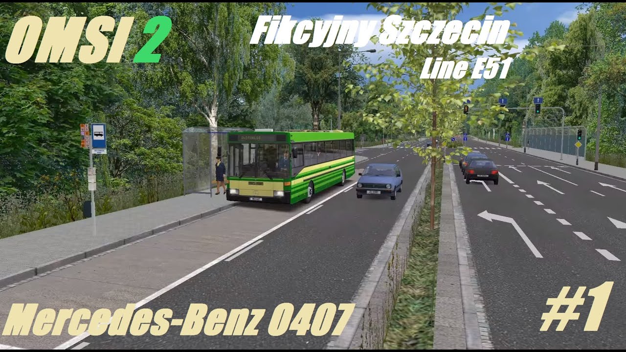 OMSI 2. Fikcyjny Szczecin, Line E51, Mercedes-Benz O407. Part 1