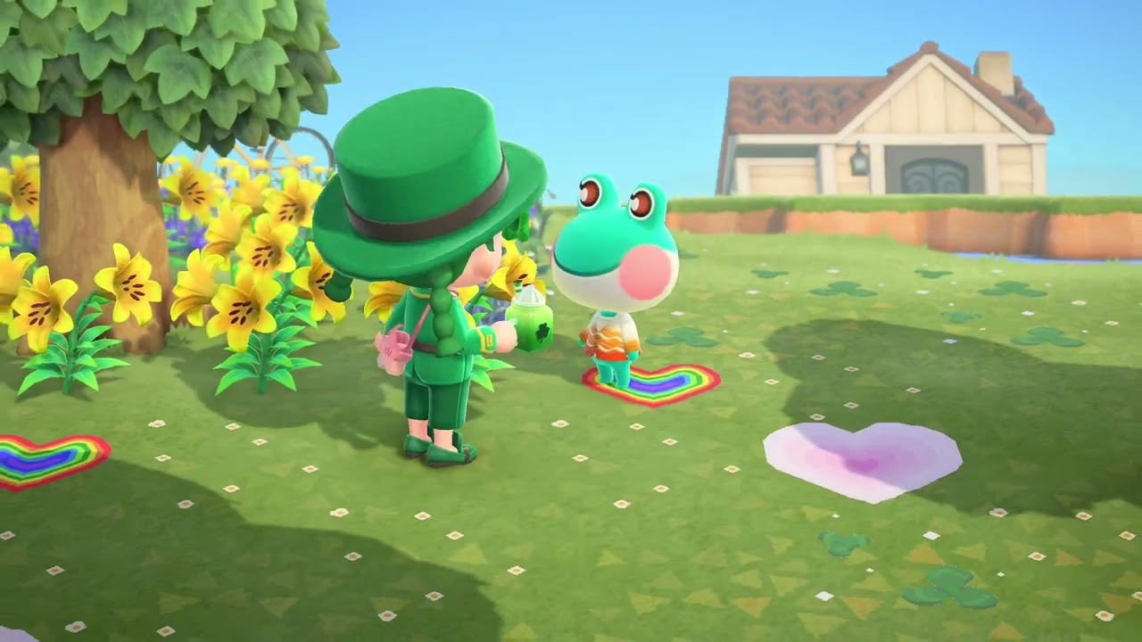 ACNH Shamrock day ￼ everyone