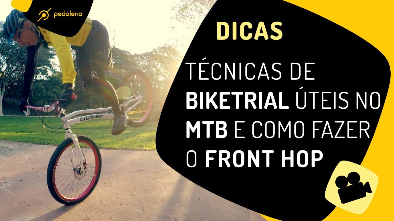 Manobras de biketrial e ensinando front hop (empinar com a roda da frente da bike). Pedaleria