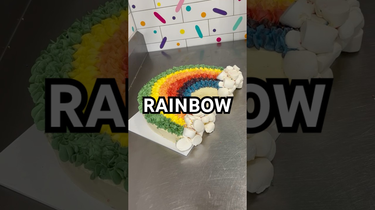 KATIE&rsquo;S COSTCO RAINBOW CAKE- using 1 bowl and 1 piping bag!