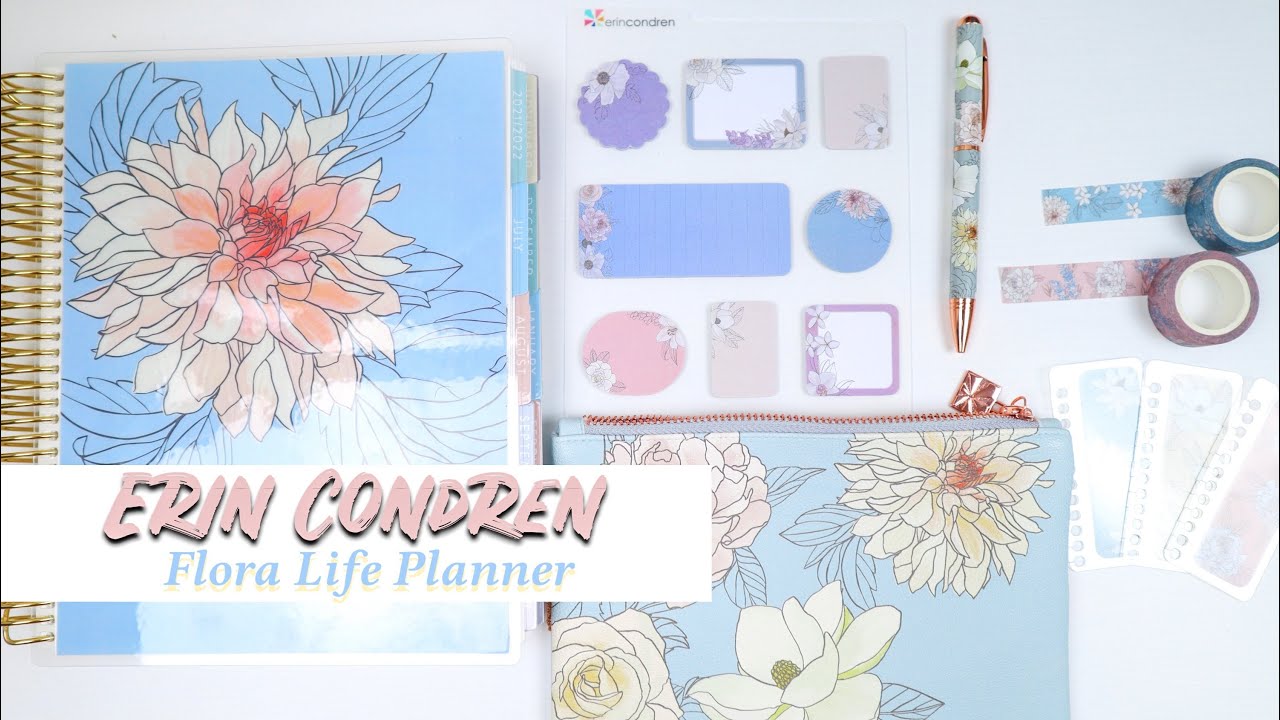 *New Erin Condren LifePlanner 2021- 2022 Launch * | Flora Vertical Layout + Accessories