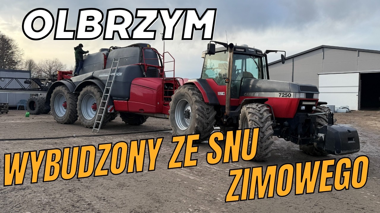 Pierwsze uruchomienie po zimie. Maszyna gotowa do pracy. Próba z nawozami.