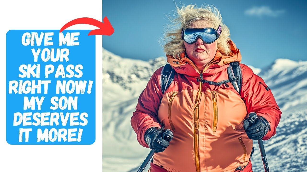 Racist Karen Attacks & Yells Slurs at a Snowboarder to Give His Ski Pass to Her Kid.. Hell NO!