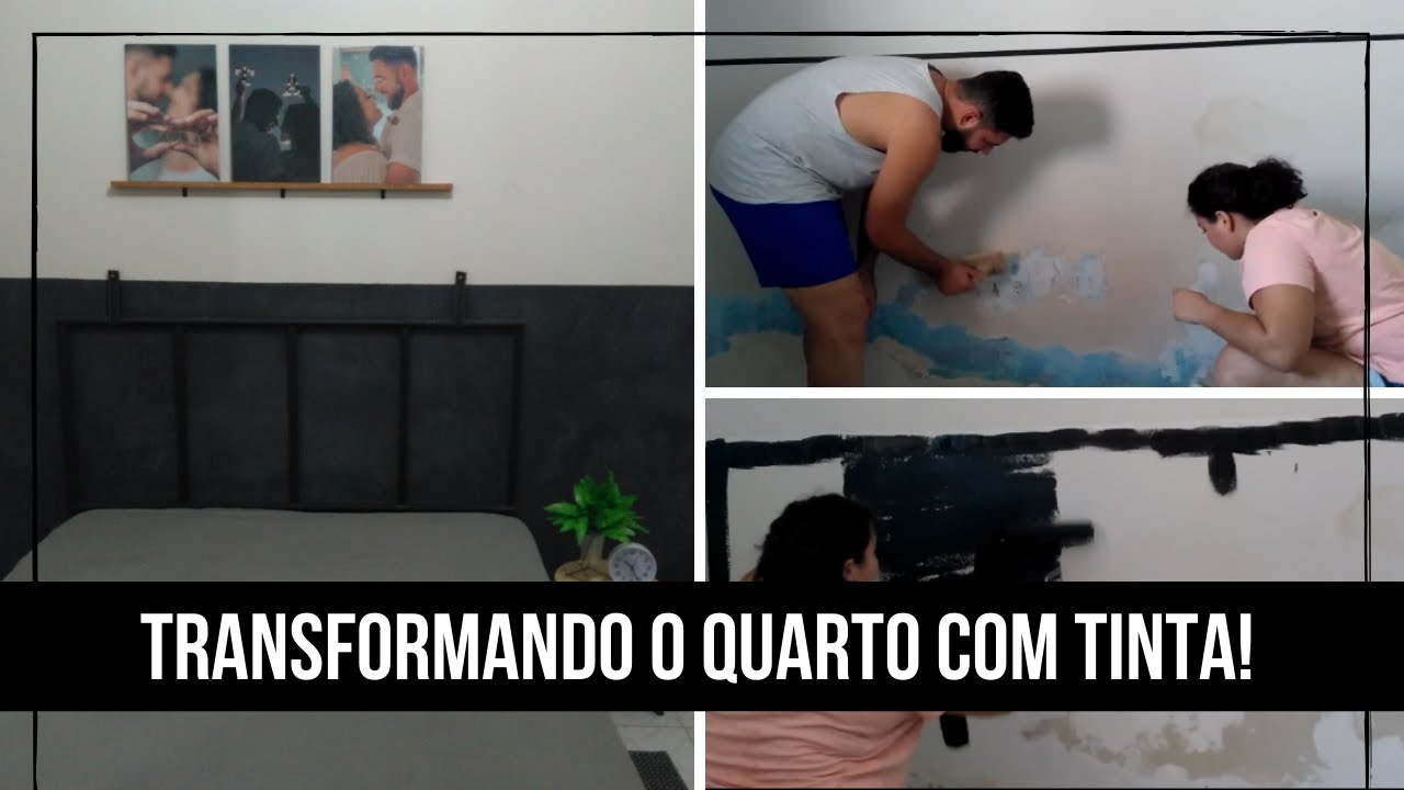 Como fazer meia parede perfeita -Transformando o quarto !