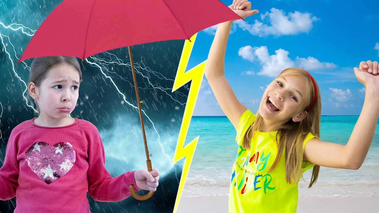 Avelina learns hot vs cold fun with Amelia and Akim