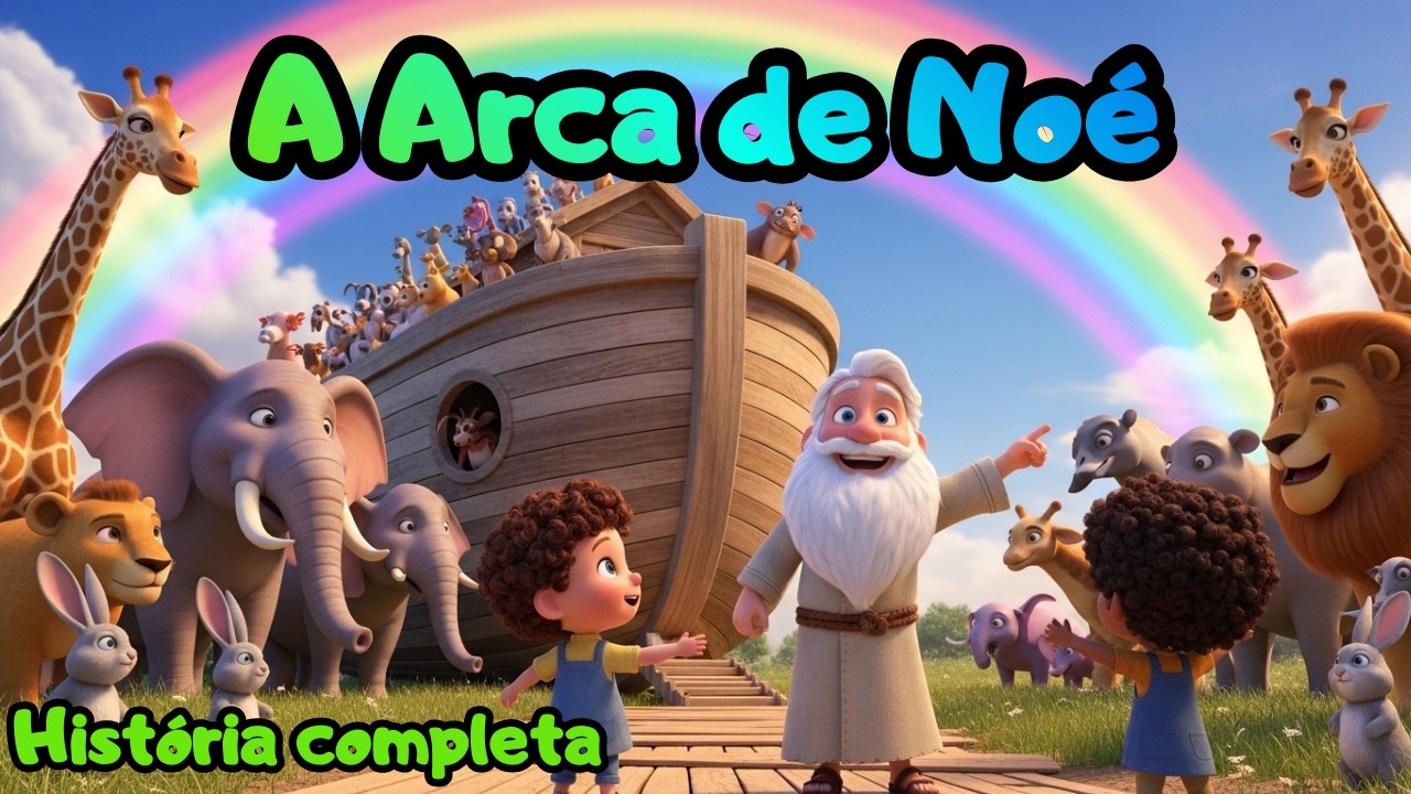 A Arca de Noé 🌈 | Historinha Bíblica Infantil + Música | História da Bíblia para Crianças