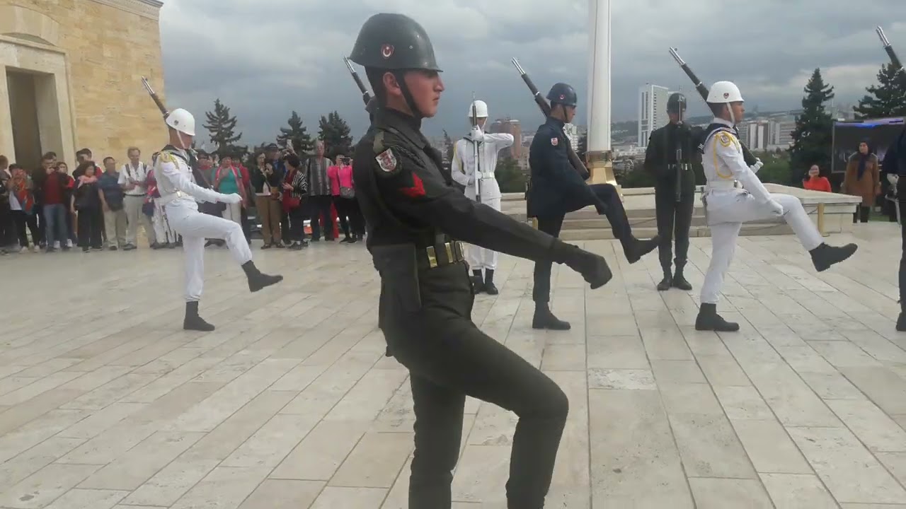 Changing of the military guard Ataturk's Mausoleum september 2019