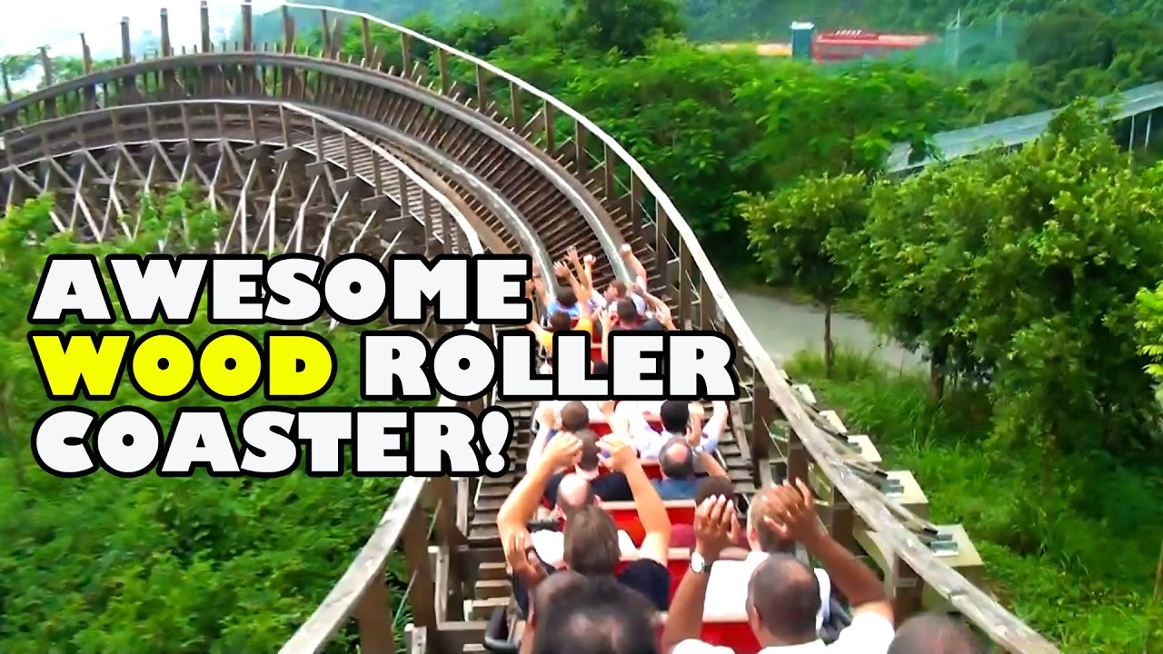 Incredible Wood Coaster Back Seat POV Knight Valley China 木质过山车