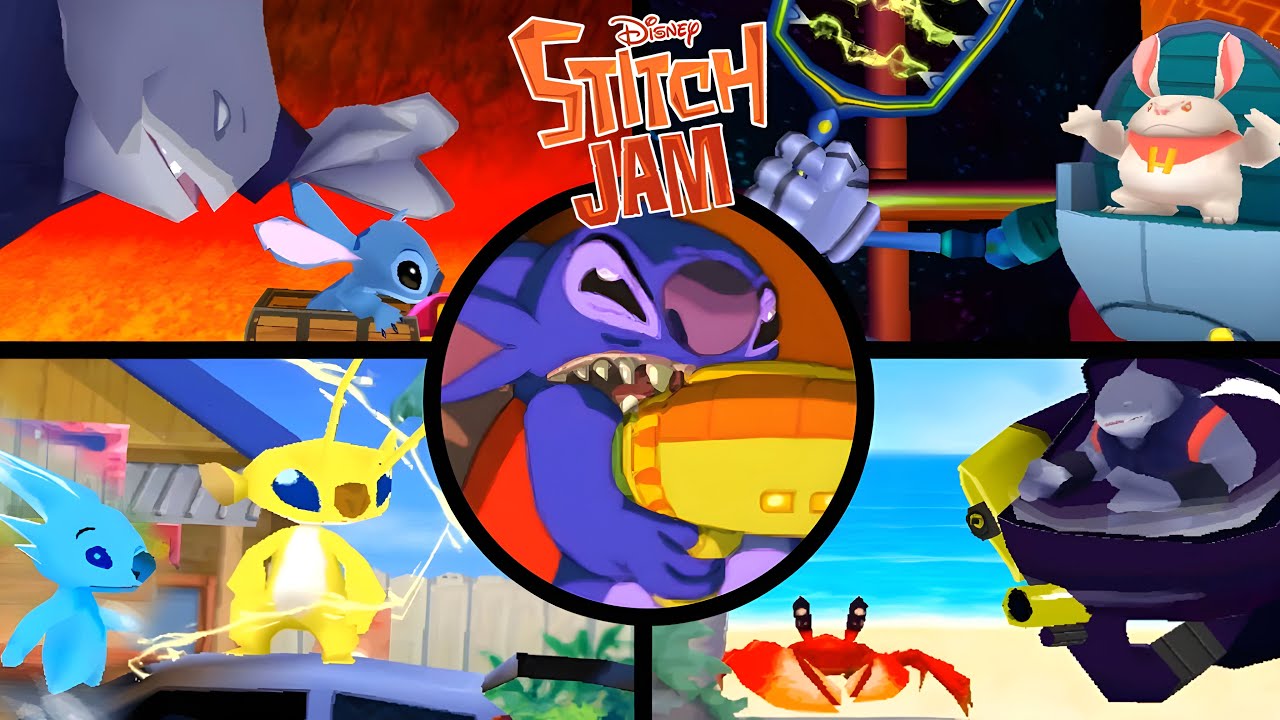 Disney Stitch Jam All Bosses & Cutscenes (DS)