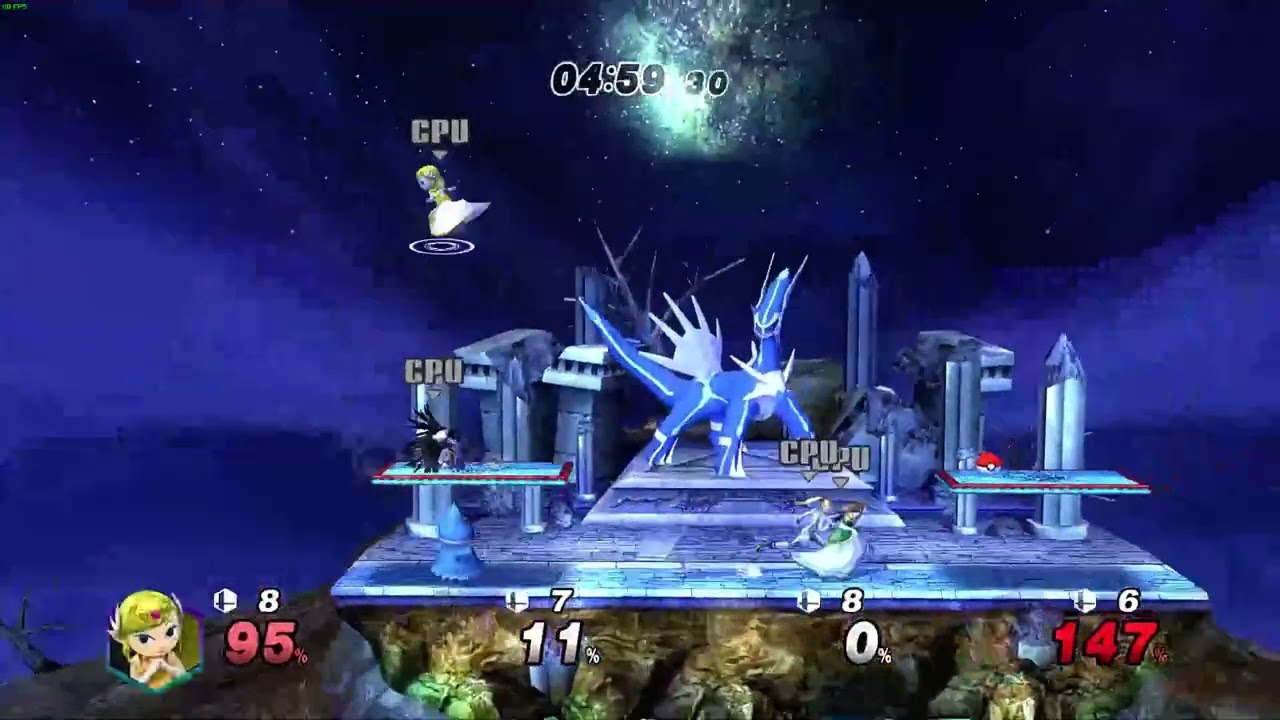 [Request] CPU Battles - Toon Zelda, Zelda, ZSS (Ult.), Bayonetta FFA - Spear Pillar - (PM EX Remix)