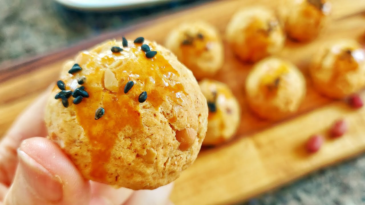 燕麦花生酥，好吃更健康，搅一搅就能做|Oatmeal Peanut Cookies