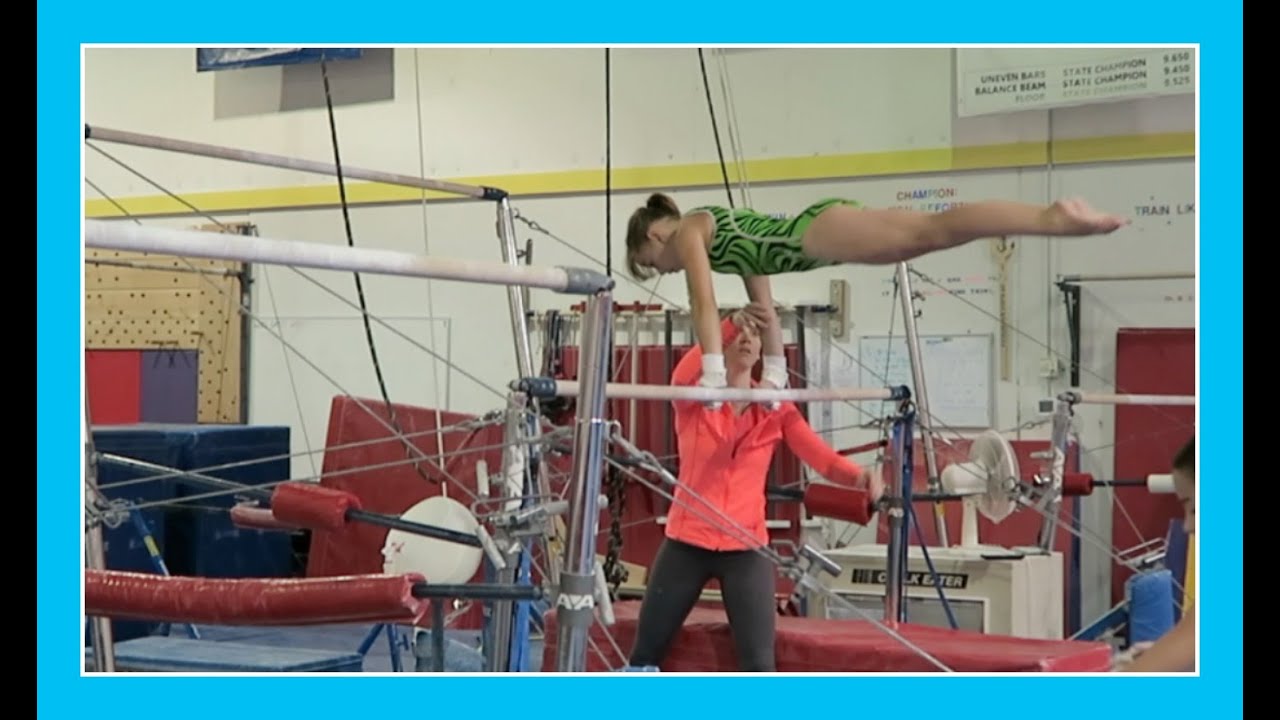 INSIDE THE GYM | PRACTICING BARS | Flippin' Katie