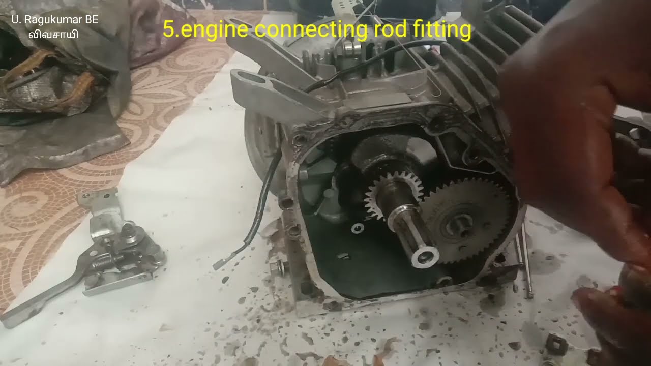How to install | 7hp petrol engine | power weeder  | mini power tiller | tamil | china petrol engine