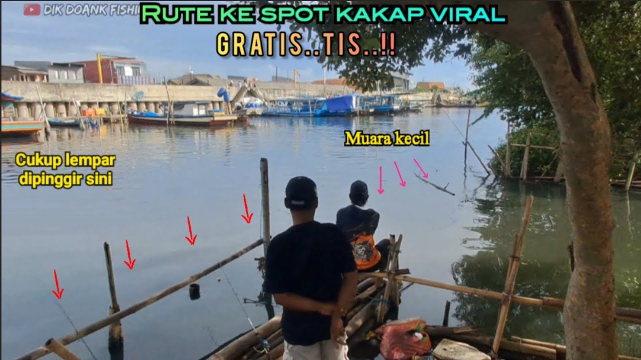SPOT KAKAP PUTIH VIRAL GRATIS DIKAMAL MUARA//RUTE MANCING