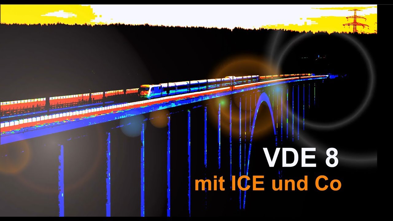 ICE und  Co. mit Highspeed &uuml;ber die Neubaustrecke VDE8 zwischen Erfurt und N&uuml;rnberg [4K]