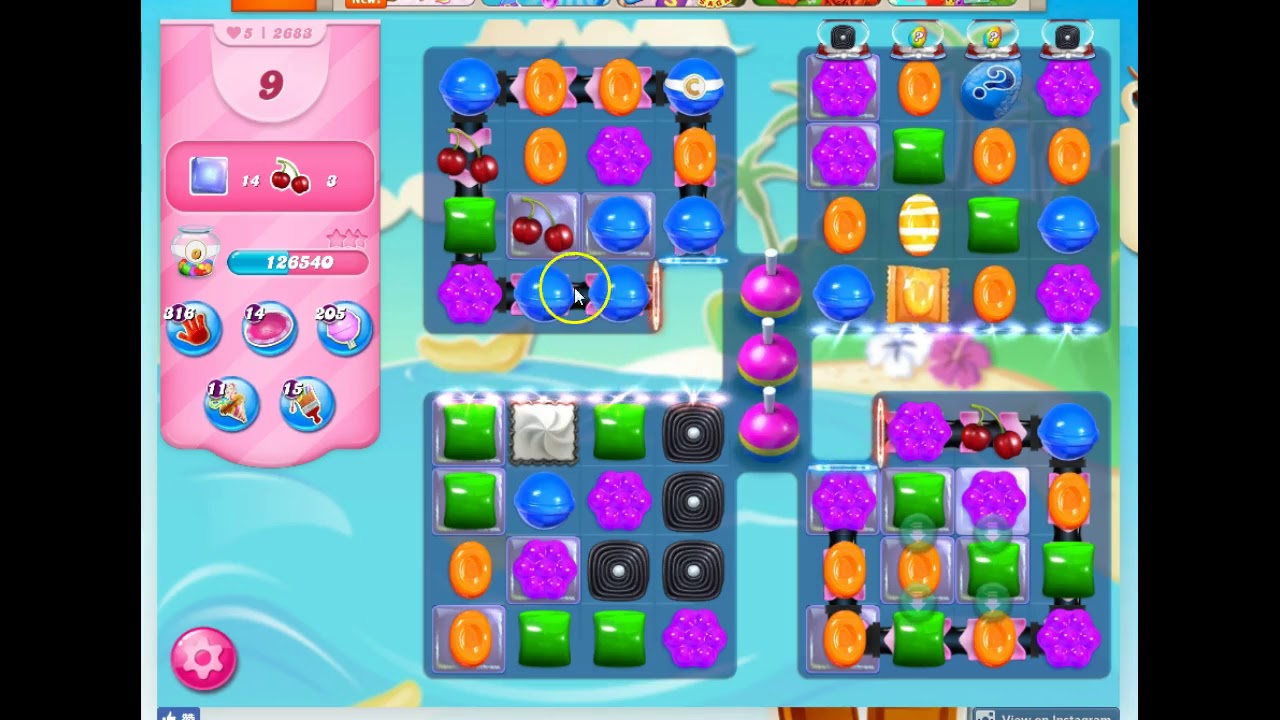Candy Crush Level 2683 Audio Talkthrough, 1 Star 0 Boosters