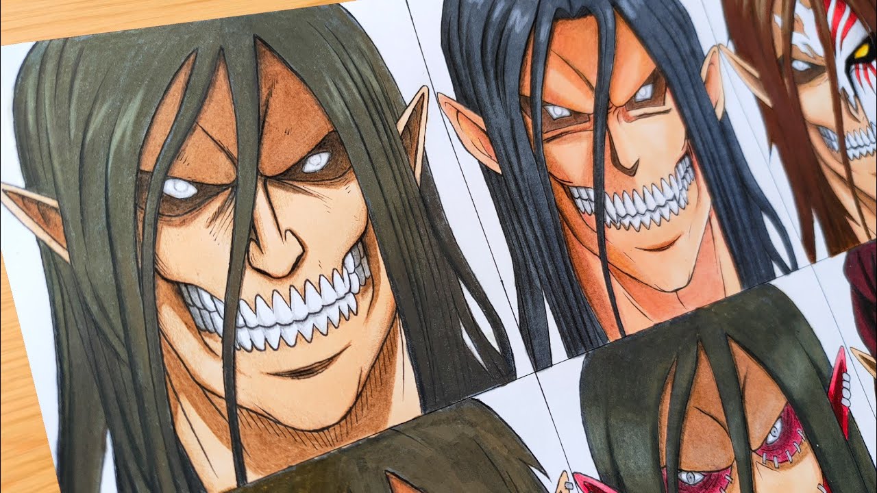 Attack Titan in Different Anime Styles ! 進撃の巨人 (Attack on Titan)