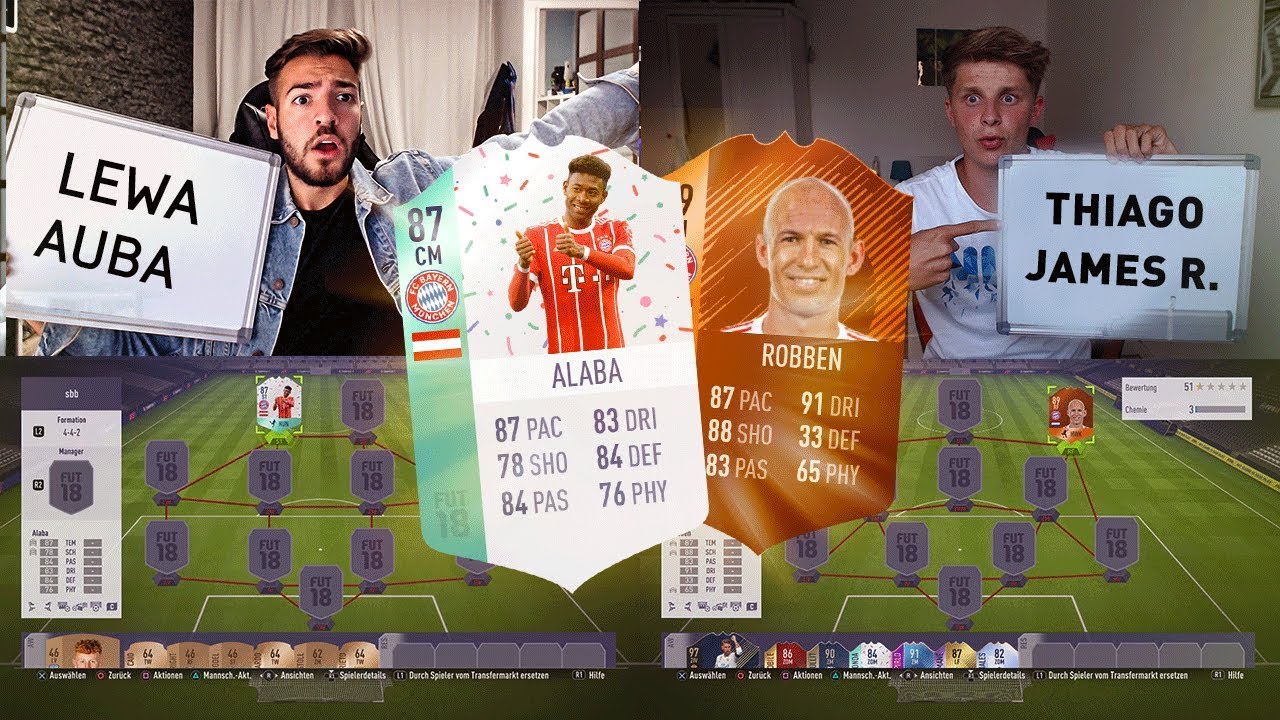 FIFA 18: BAYERN vs DORTMUND Squad Builder Battle 😈😱 vs Fifagaming 🔥 Wakez