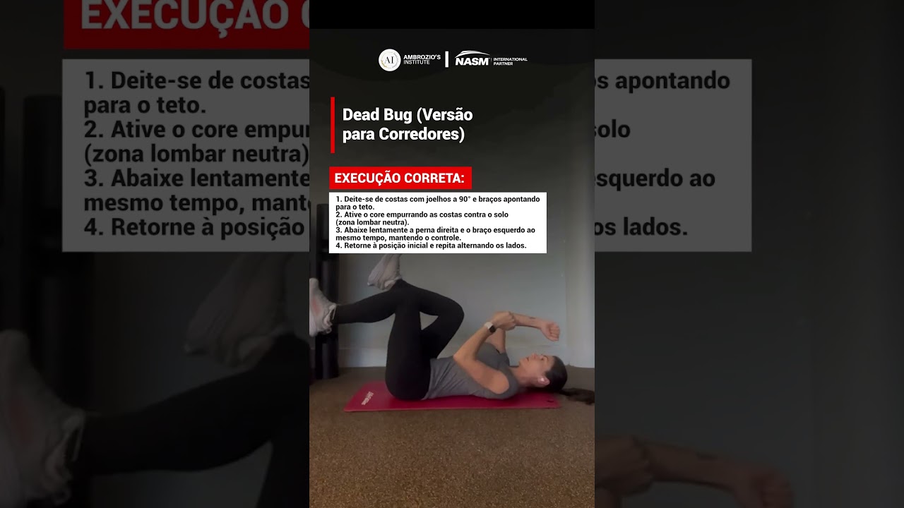 Dead Bug Vers&atilde;o para Corredores: Controle, Estabilidade e Performance #treino #exercise #exerc&iacute;cio