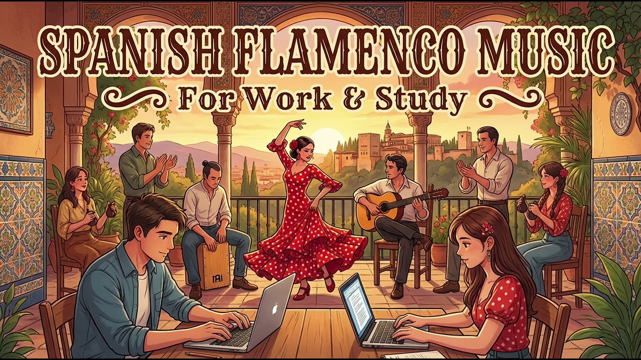 🇪🇸 Spanish Flamenco Music for Work & Study 🎵 Happy Instrumental Background Music #1