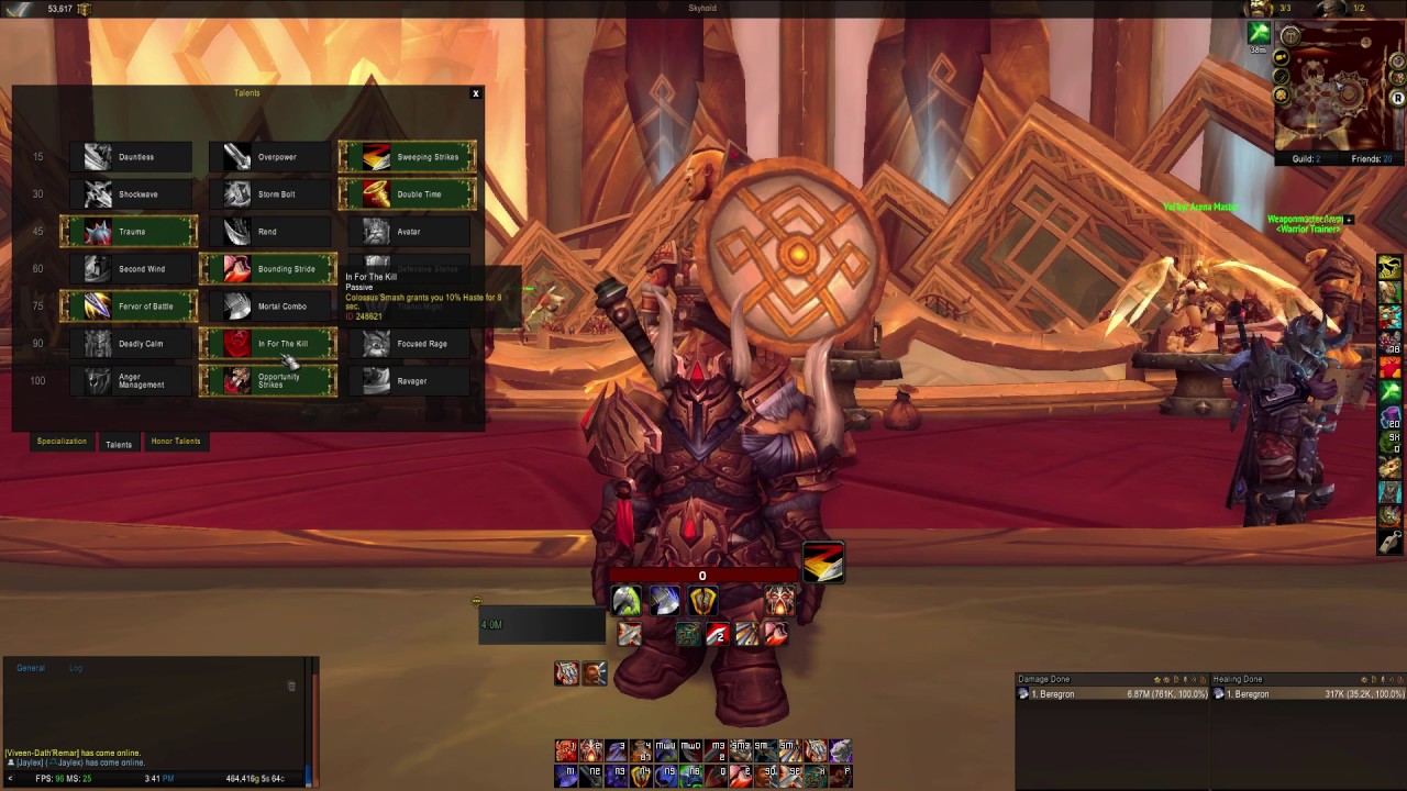 7.2.5 Arms Warrior Guide and Chat