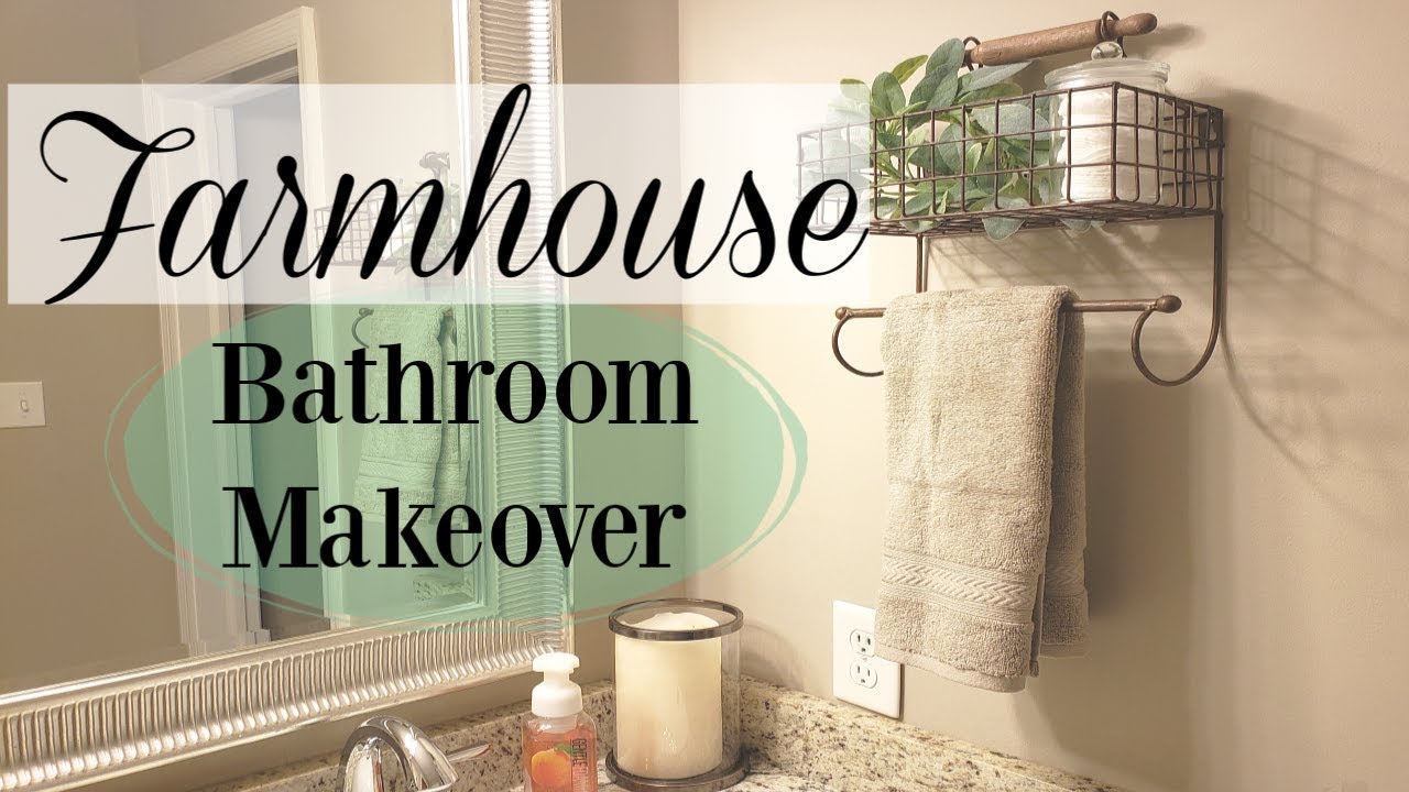 FARMHOUSE BATHROOM MAKEOVER |  FARMHOUSE DECOR ON A BUDGET