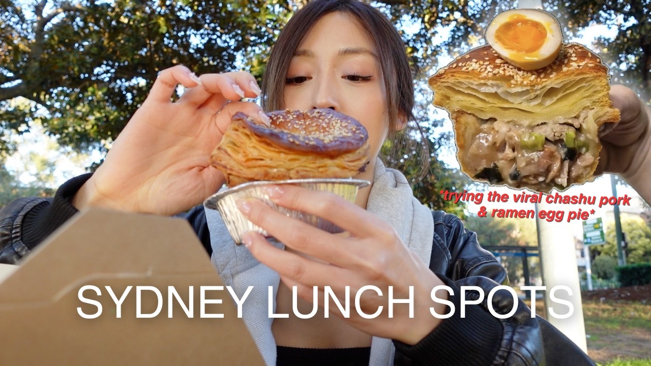 【Vlog】Lunch spots in Sydney + My thoughts on the VIRAL ramen pie?!