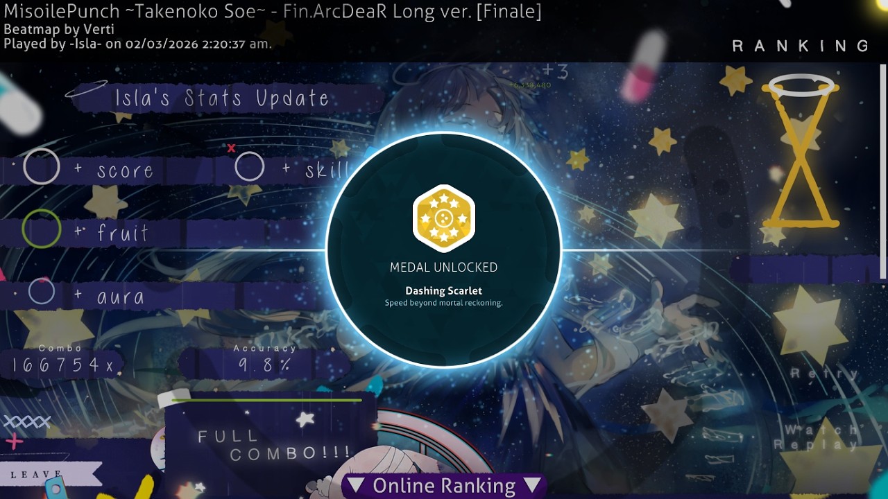 [osu!catch] MisoilePunch ~Takenoko Soe~ - Fin.ArcDeaR Long ver. [Finale] 8.02* SS FC
