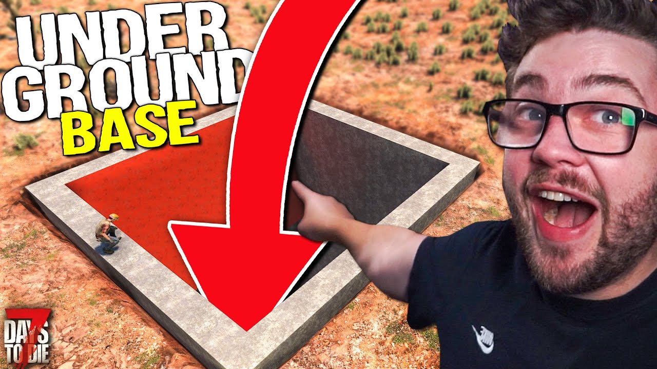 UNDERGROUND BASE with a ZOMBIE PROOF ENTRY in 7 Days to Die 1.0