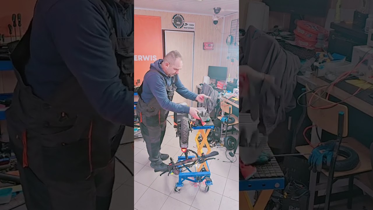 Wymiana uszkonych przewodów w silniku hulajnogi elektrycznej.
