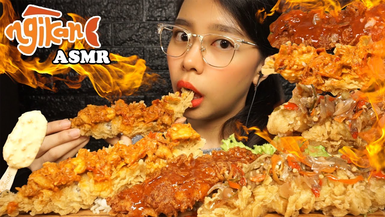 ASMR NGIKAN YUK! Cobain 3 Jenis Sambal & Nasi Liwet (Spicy Deep Fried Fish & Rice) | Eating Sounds