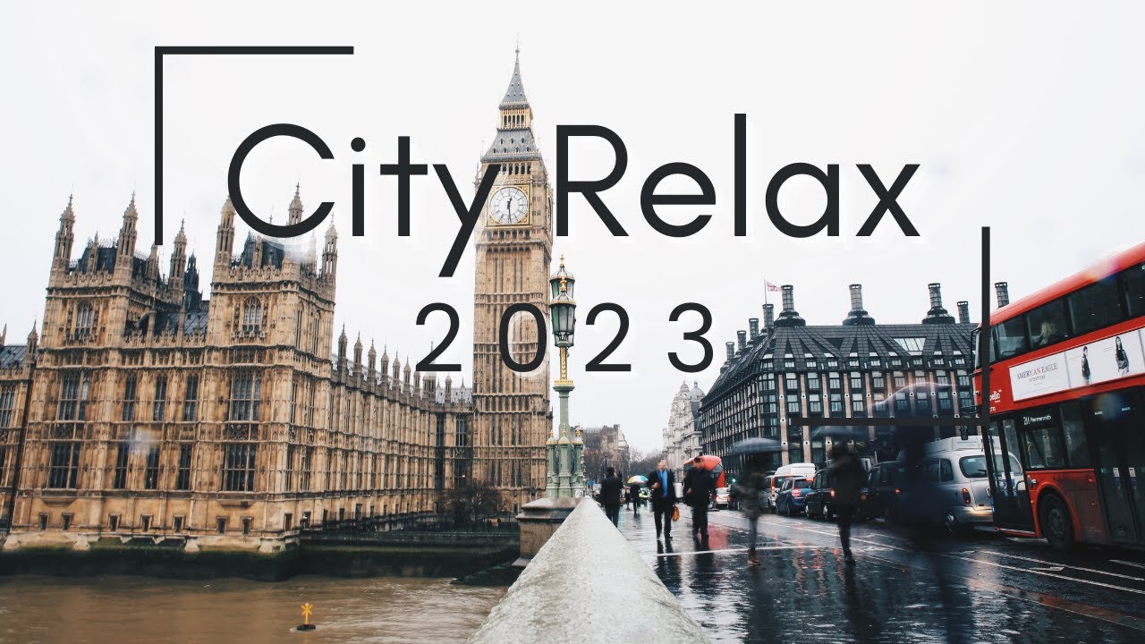 (New 2023) 1 hr Rain LONDON View | Cozy sounds | Rain Sounds, ambience relaxation - City Calm 😴