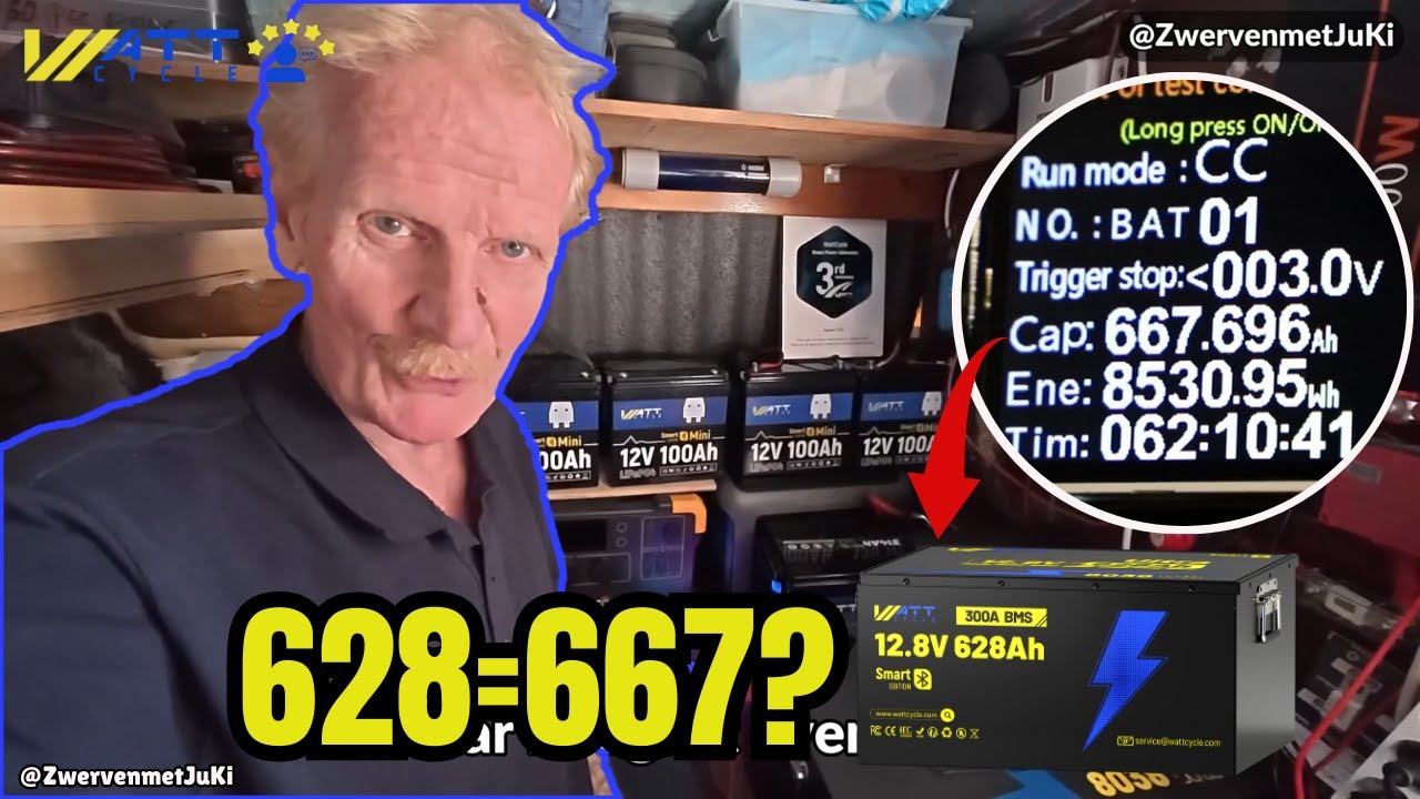667? 😱 Тест максимальной емкости WattCycle 628Ah — результат превзошел все ваши ожидания!