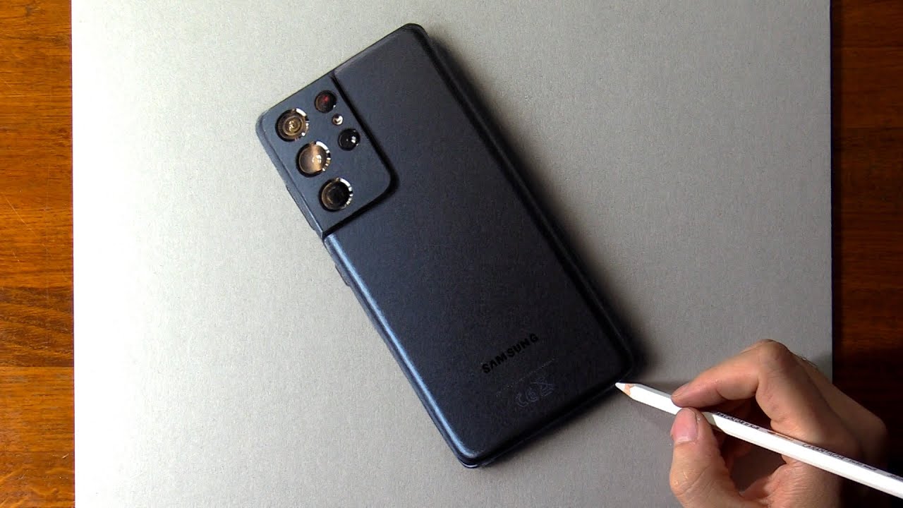 How to draw a smartphone  - Time Lapse (long version)