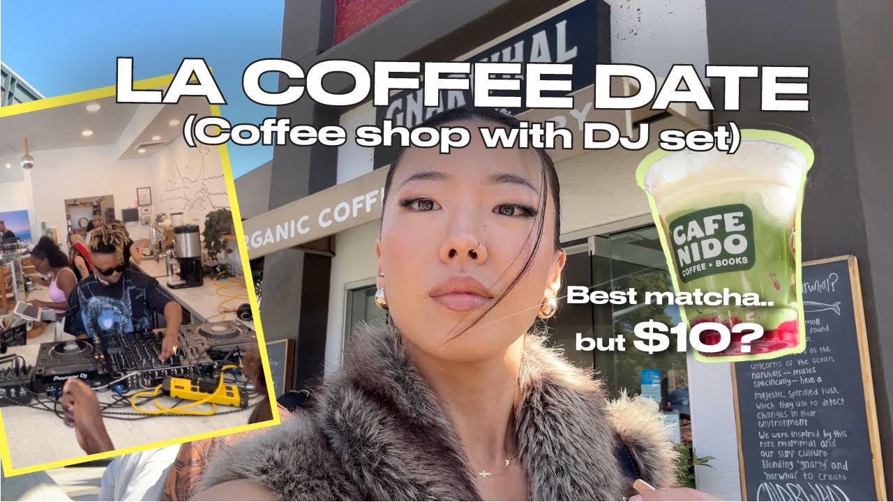☕️Top 3 trendy Coffee Shops in LA | LA cafe with DJ set 🎵 | GRWM