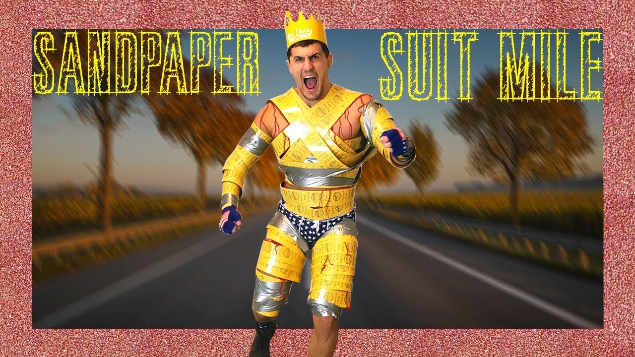 Running 1 Mile wearing a SANDPAPER SUIT *Skin Destroyed* | Bodybuilder VS Brutal Cardio Test