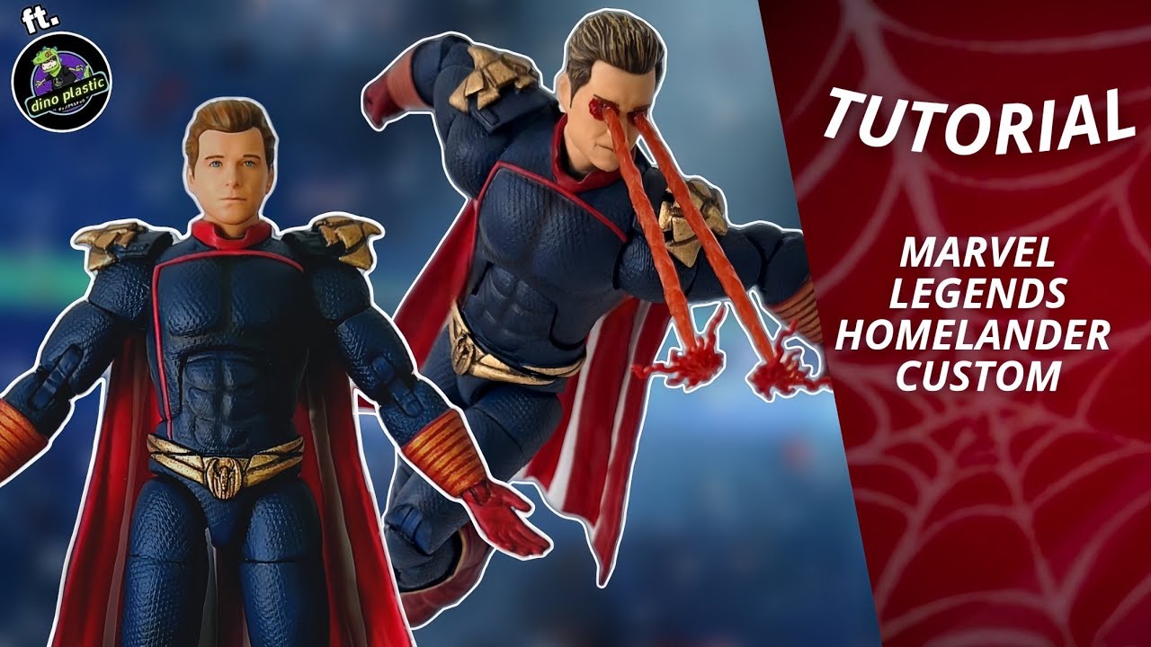 TUTORIAL | Cómo hacer a Homelander de The Boys estilo Marvel Legends | ft. dino plastic