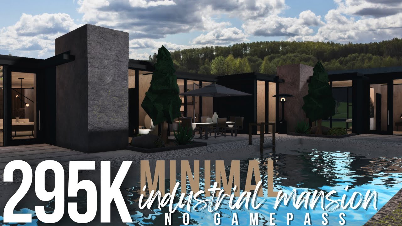 BLOXBURG | Modern Industrial Minimal Mansion | NO GAMEPASS Speedbuild