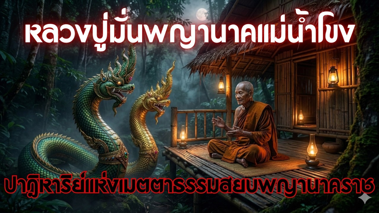 หลวงปู่มั่นพญานาคแม่น้ำโขง ปาฏิหาริย์แห่งเมตตาธรรมสยบพญานาคราช