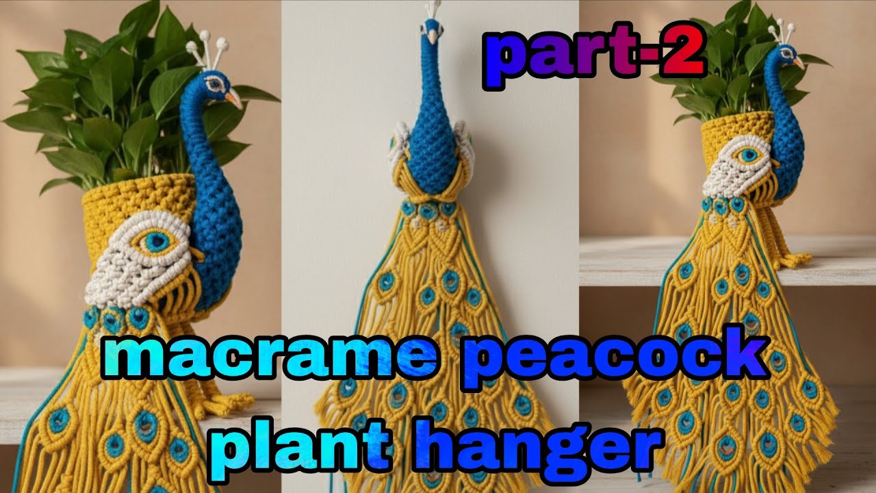macrame peacock plant hanger/macrame peacock (part-2)/#macrame/#shorts/#short/#yt/#ytshorts/#diy
