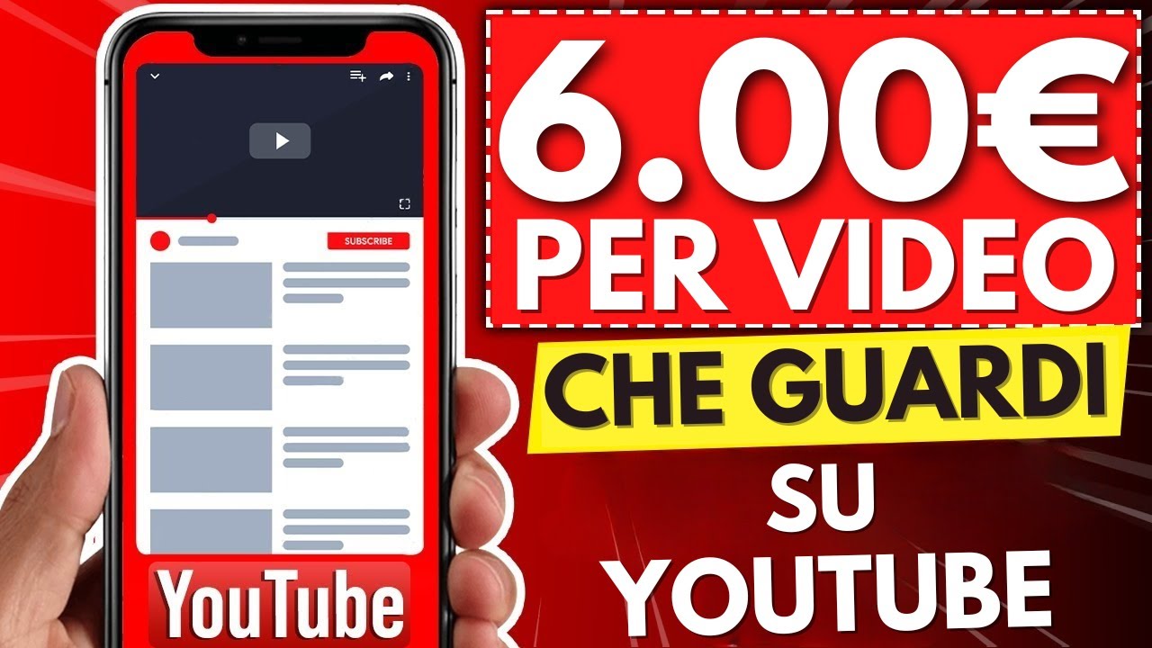 Guadagna 6&euro; Per Video YouTube Che Guardi - Come Fare Soldi Online