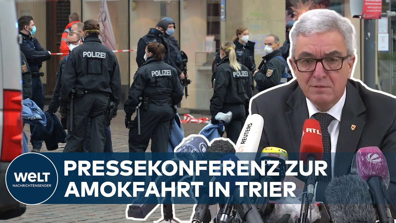 Pressekonferenz der Polizei und des Innenministers zur Amokfahrt in Trier